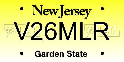 V26MLR New Jersey License Plate