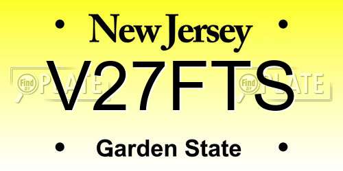 V27FTS New Jersey License Plate