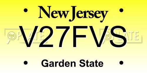 V27FVS New Jersey License Plate