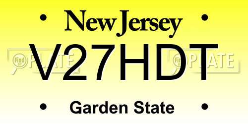 V27HDT New Jersey License Plate