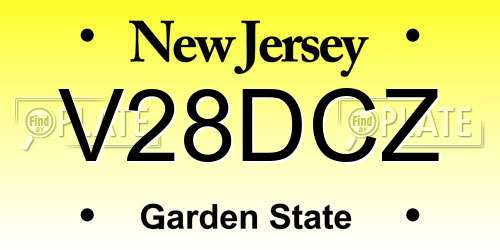 V28DCZ New Jersey License Plate