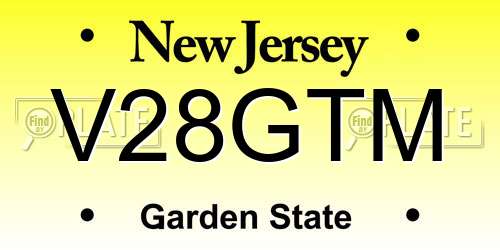 V28GTM New Jersey License Plate
