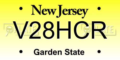 V28HCR New Jersey License Plate