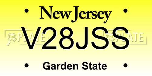 V28JSS New Jersey License Plate