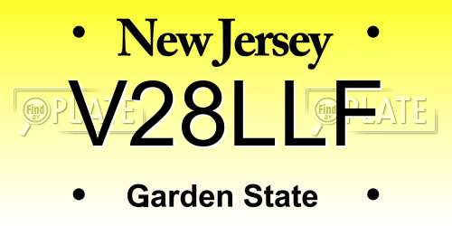 V28LLF New Jersey License Plate