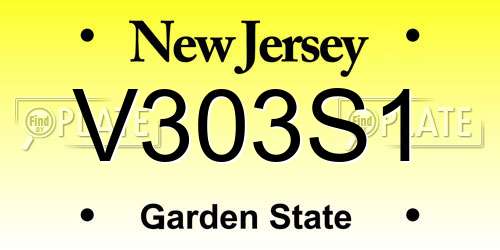 V303S1 New Jersey License Plate