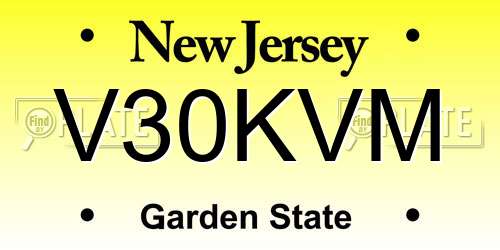 V30KVM New Jersey License Plate