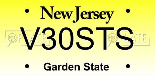 V30STS New Jersey License Plate