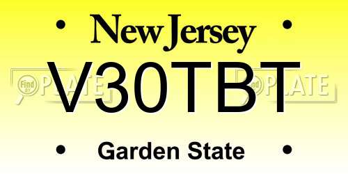 V30TBT New Jersey License Plate