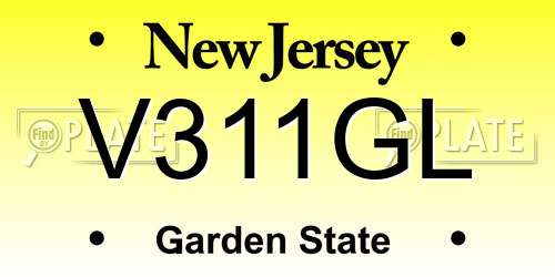 V311GL New Jersey License Plate