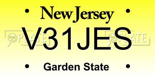 V31JES New Jersey License Plate