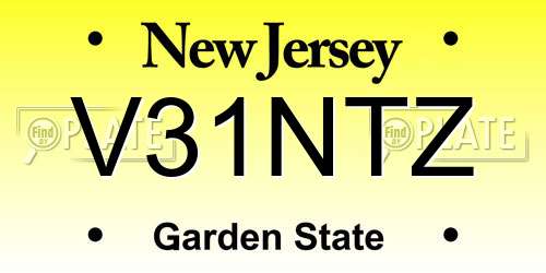 V31NTZ New Jersey License Plate