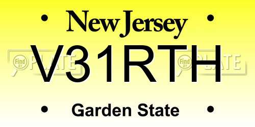 V31RTH New Jersey License Plate