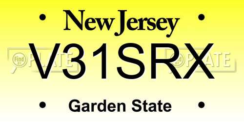 V31SRX New Jersey License Plate