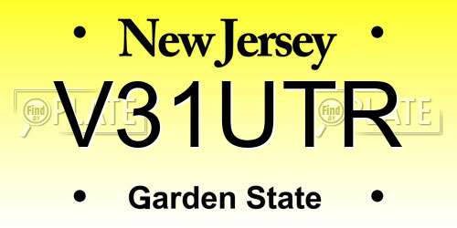 V31UTR New Jersey License Plate