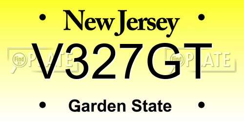 V327GT New Jersey License Plate