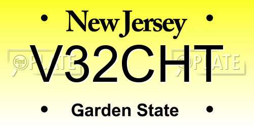 V32CHT New Jersey License Plate