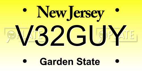 V32GUY New Jersey License Plate