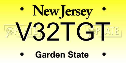 V32TGT New Jersey License Plate