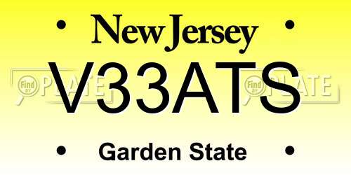 V33ATS New Jersey License Plate