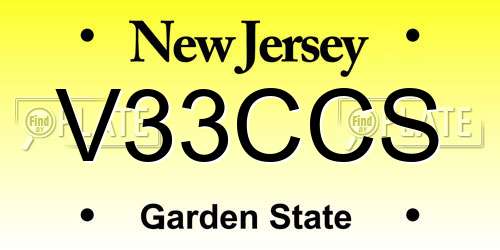 V33CCS New Jersey License Plate