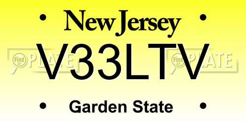 V33LTV New Jersey License Plate