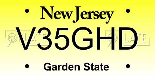 V35GHD New Jersey License Plate