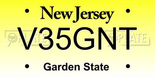 V35GNT New Jersey License Plate