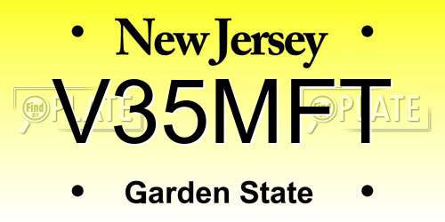 V35MFT New Jersey License Plate