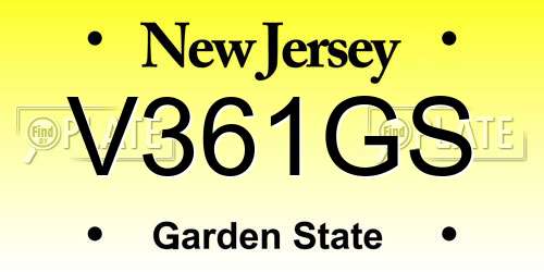V361GS New Jersey License Plate