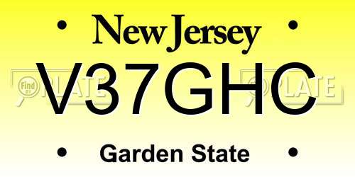 V37GHC New Jersey License Plate