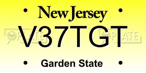 V37TGT New Jersey License Plate