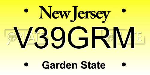 V39GRM New Jersey License Plate