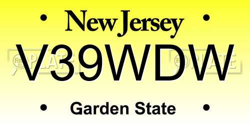 V39WDW New Jersey License Plate