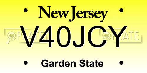 V40JCY New Jersey License Plate