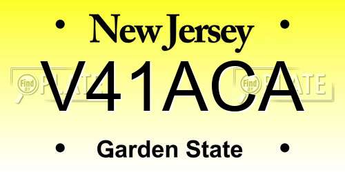 V41ACA New Jersey License Plate