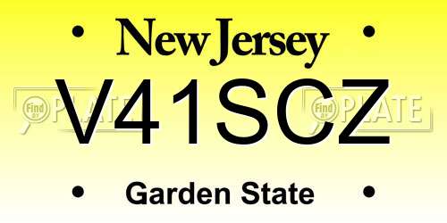 V41SCZ New Jersey License Plate
