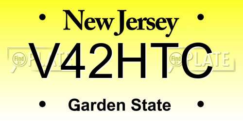 V42HTC New Jersey License Plate