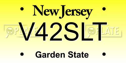 V42SLT New Jersey License Plate