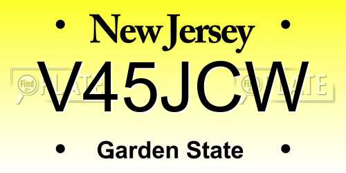 V45JCW New Jersey License Plate