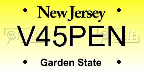 V45PEN New Jersey License Plate