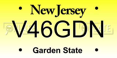 V46GDN New Jersey License Plate