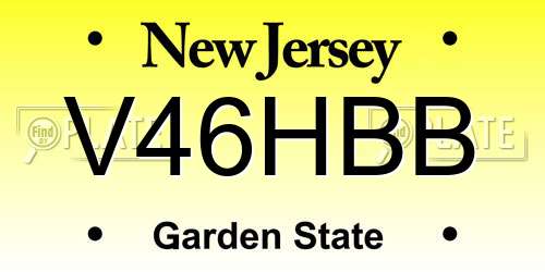 V46HBB New Jersey License Plate