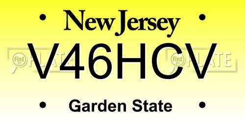 V46HCV New Jersey License Plate
