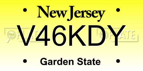 V46KDY New Jersey License Plate