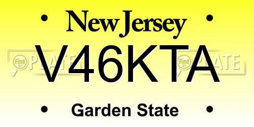 V46KTA New Jersey License Plate