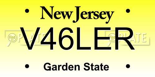 V46LER New Jersey License Plate