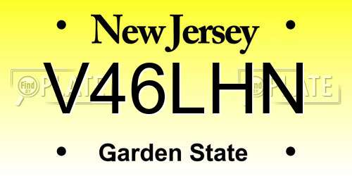 V46LHN New Jersey License Plate