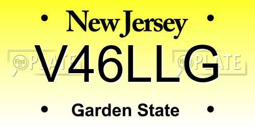 V46LLG New Jersey License Plate