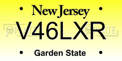 V46LXR New Jersey License Plate